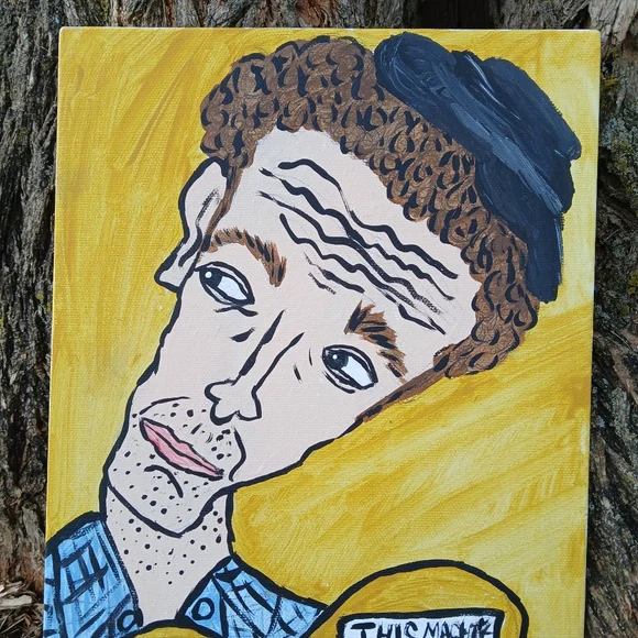 Woody Guthrie Portrait Painting - Picture 10 of 11